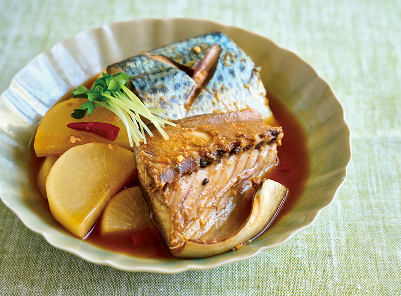 「さばと大根のコチュジャン煮」