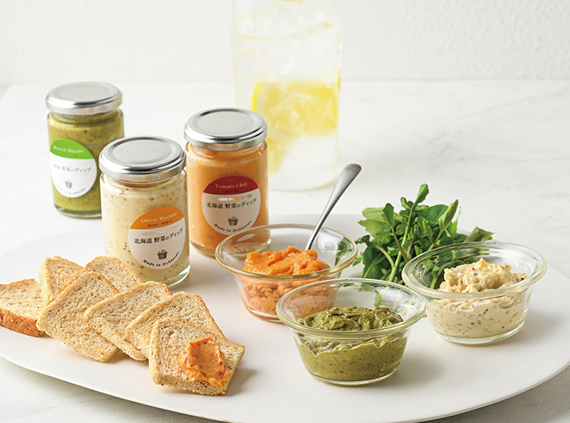 「NORTH FARM STOCK（ノースファームストック）」の「北海道野菜のディップとメルバトーストセット」