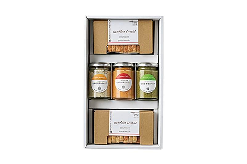 「NORTH FARM STOCK（ノースファームストック）」の「北海道野菜のディップとメルバトーストセット」