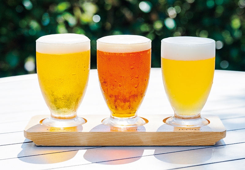 松江地ビール「ビアへるん」ピルスナー、ヴァイツェン、ペールエールの飲み比べ（1250円）