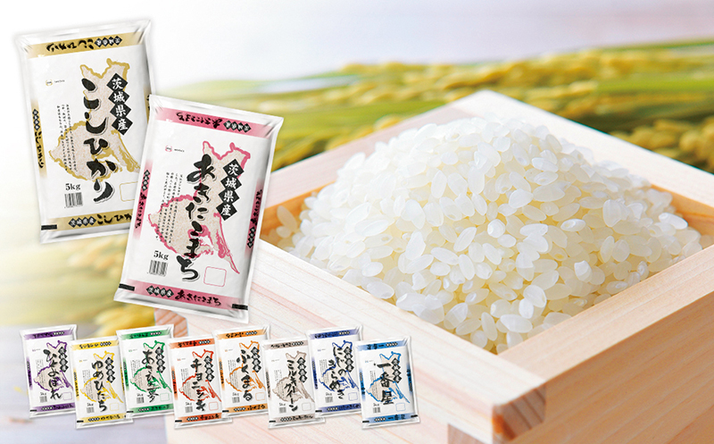 「令和7年産　茨城県産米食べくらべ　2種（5㎏×2袋）」