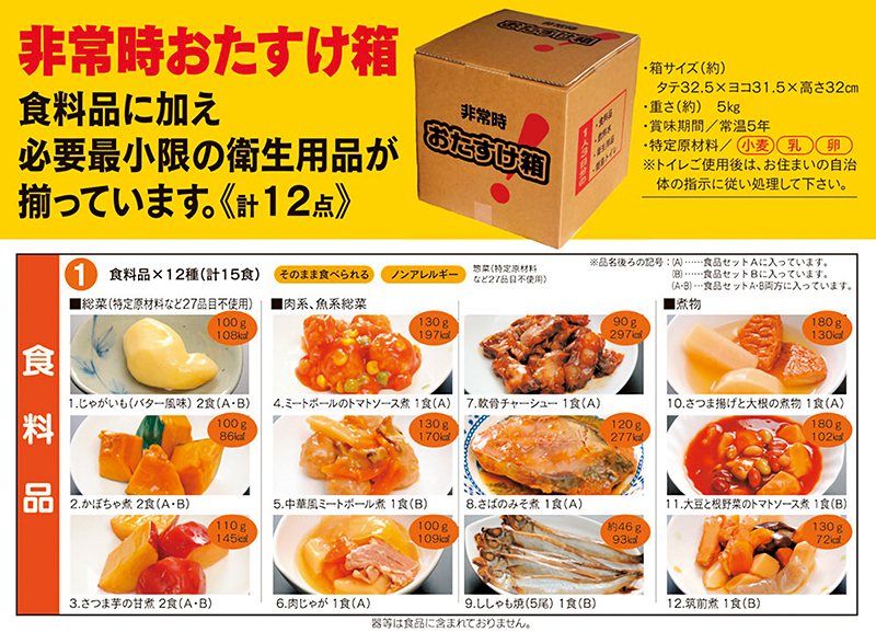 「防災グッズ非常時 おたすけ箱」