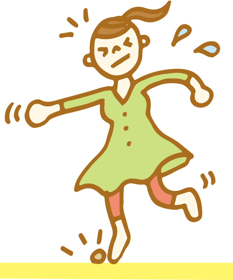 歩いていると、つまずきやすい