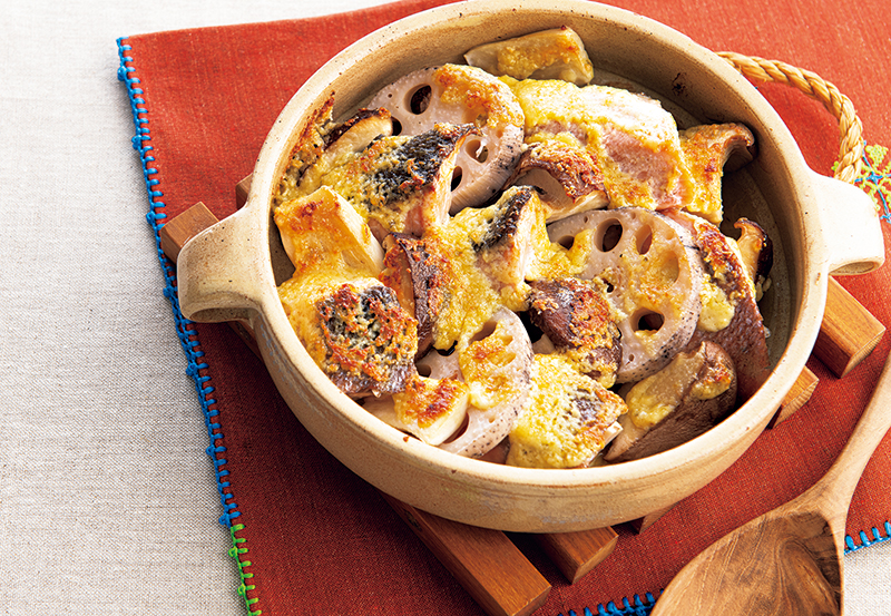 「鮭ときのこのゆずこしょうマヨネーズ焼き」