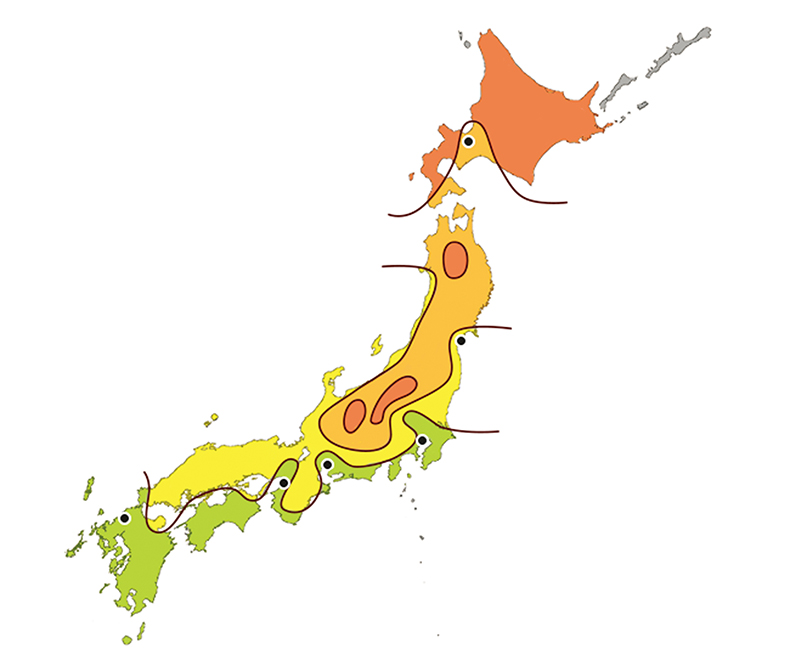 紅葉見頃予想マップ