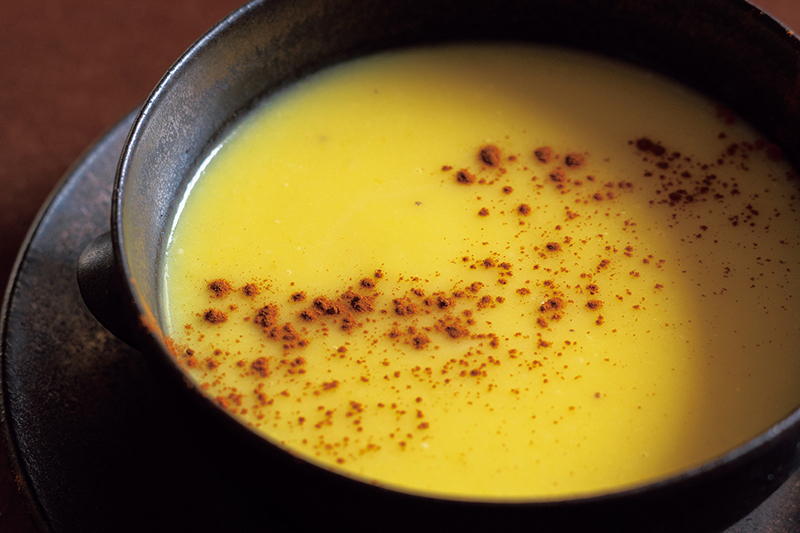 「さつまいもの豆乳スープ」