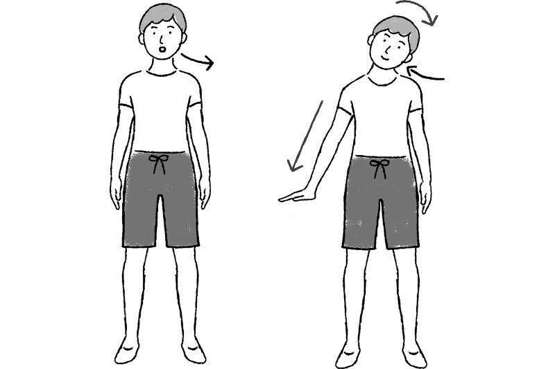 「呼吸筋ストレッチ」首のストレッチのやり方