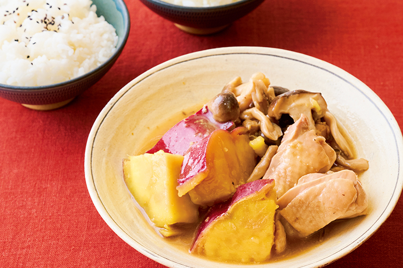 「さつまいもと鶏肉のだし煮」