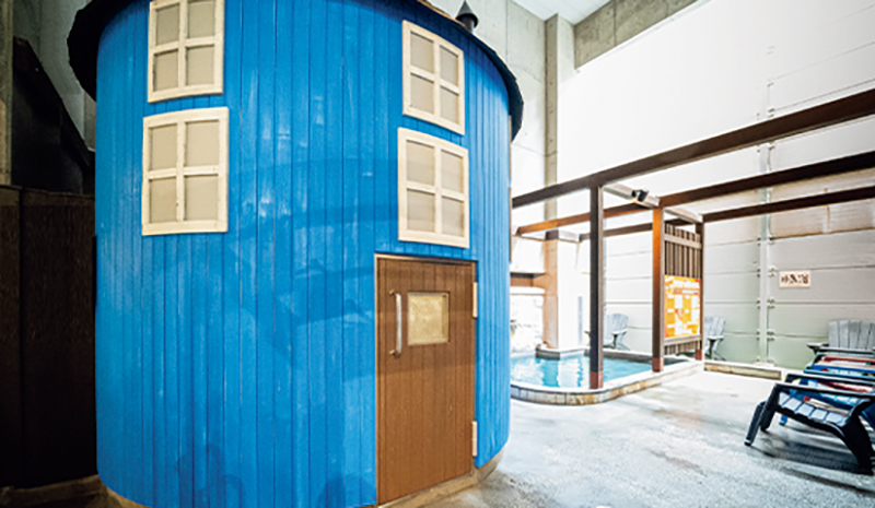 女性浴室に設置されているミストサウナ小屋