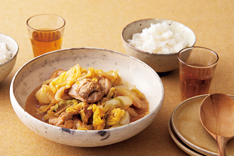 「白菜と鶏肉の甘辛煮」