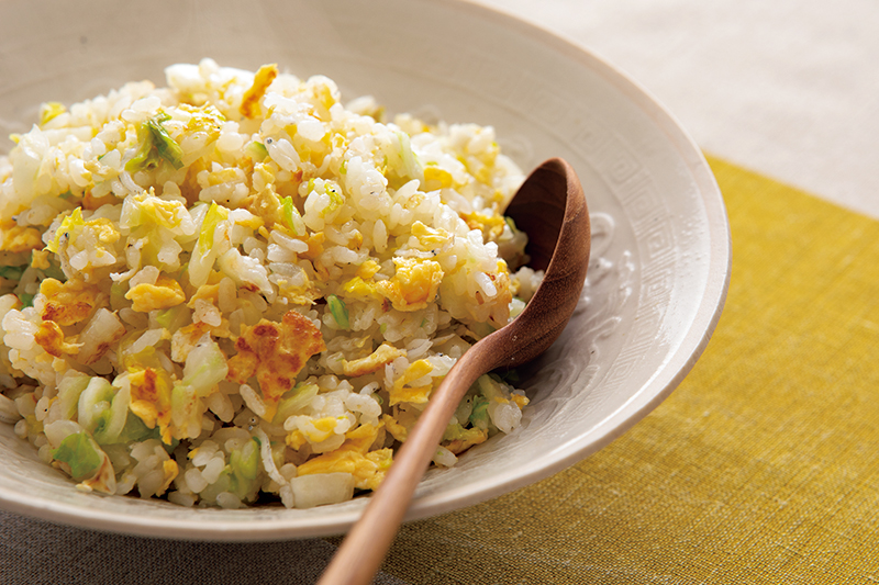 「塩もみ白菜のチャーハン」