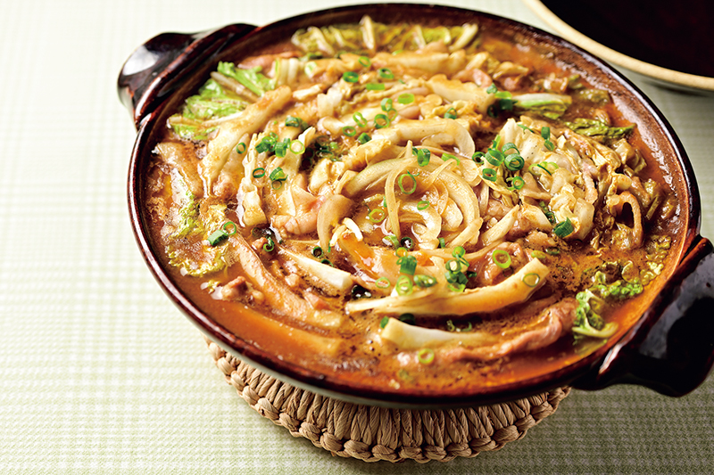 「豚バラカレーのミルフィーユ鍋」