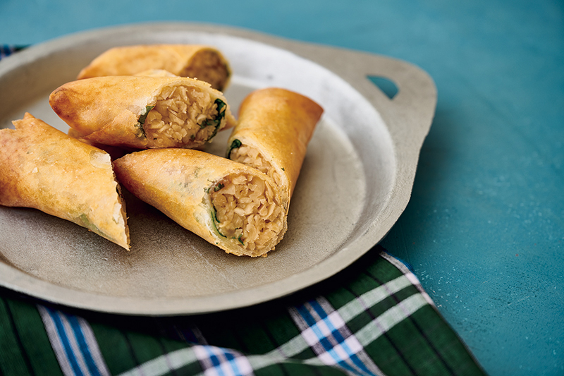 「桜えび×アボカド×バタピーの春巻き」