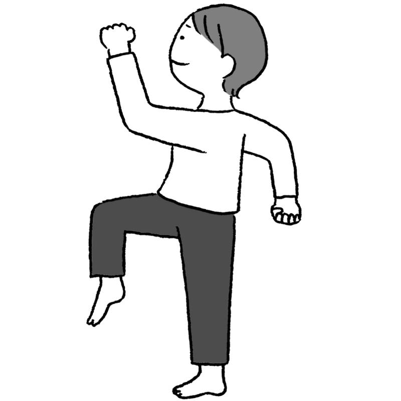 準備運動「足踏み」