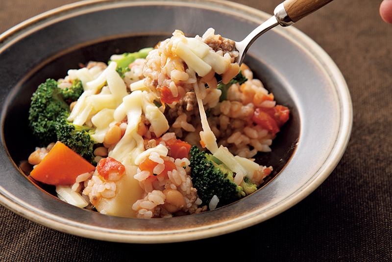 「トマトチーズリゾット風」