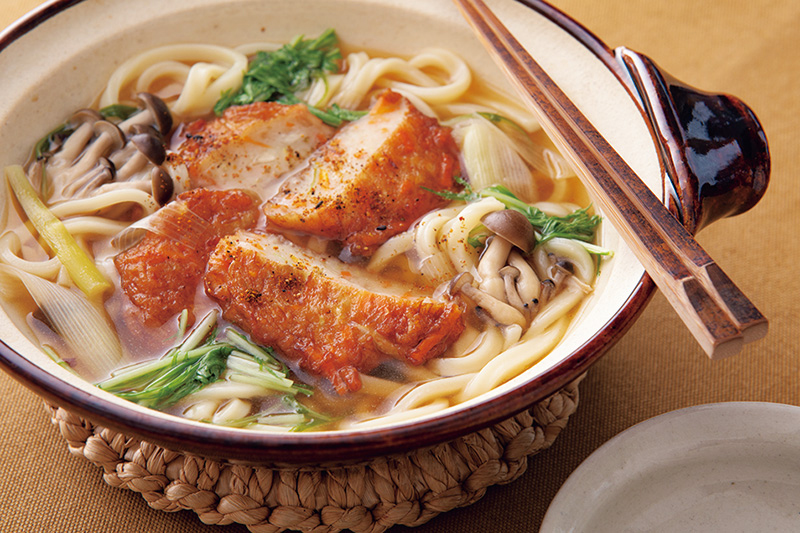 「さつま揚げ入りうどんすき」