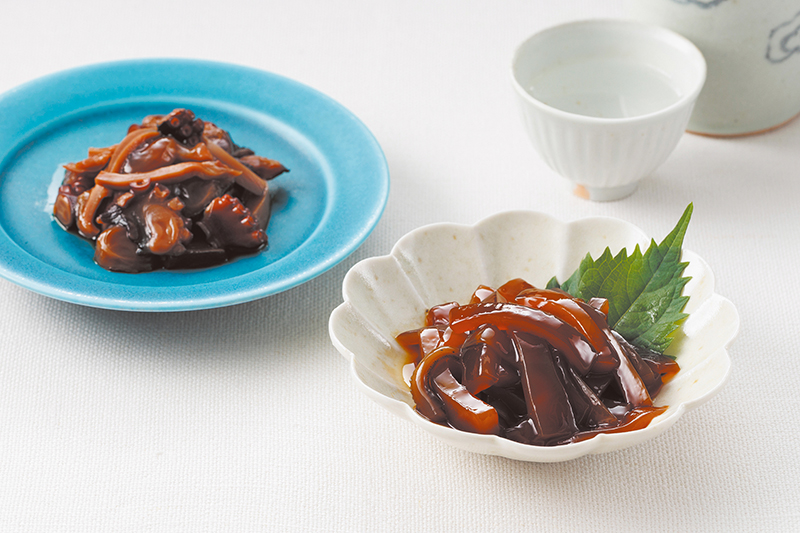 「江本水産」の「アオリとタコの沖漬け」