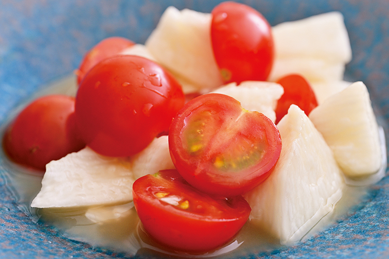 「ミニトマトと長いものエスニック和え」