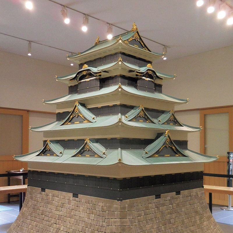 1/30スケールの天守復元模型