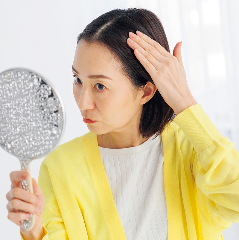 薄毛の大きな原因は加齢による女性ホルモンの減少
