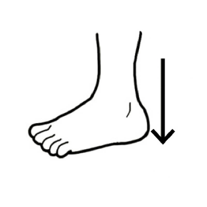 かかとを落とす