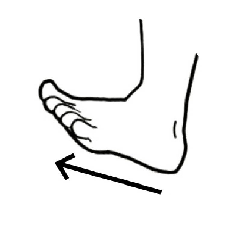 つま先を上げる