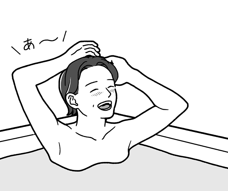 声を出して副交感神経を刺激し血圧上昇を予防（イラスト／早瀬あやき）