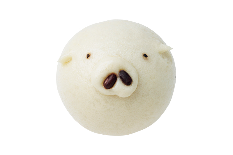 「越中ぶたキャラまんえごま醤油味」540円/山義