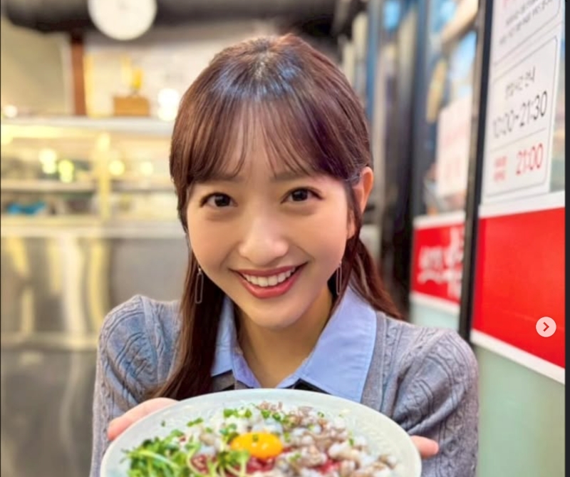 韓国旅行を報告（藤本アナのInstagramより）