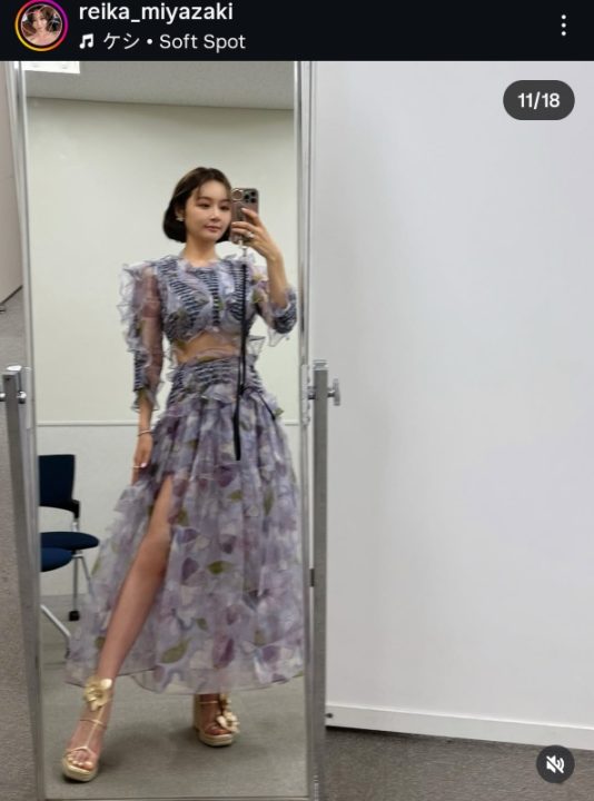 美脚の持ち主（宮崎のInstagramより）
