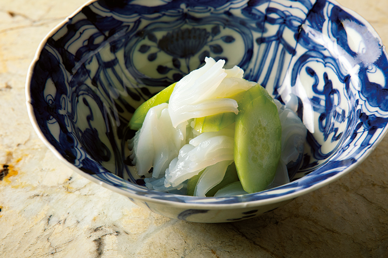 「いかときゅうりの和え物」