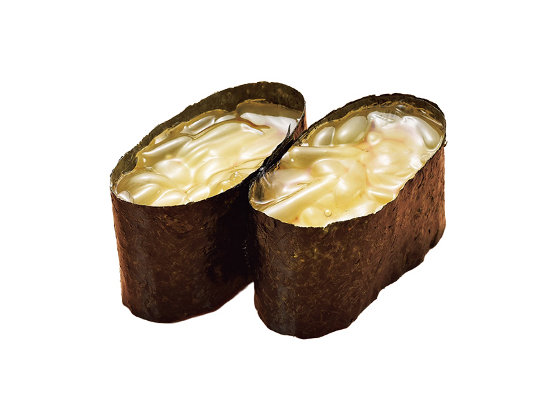 ぷちぷち食感で卵黄のような濃厚さも。たこの子（297円）（写真提供／回転寿し トリトン）