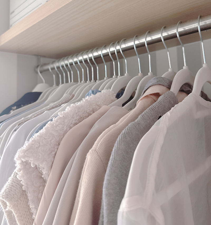 ハンガーの本数を決めて管理