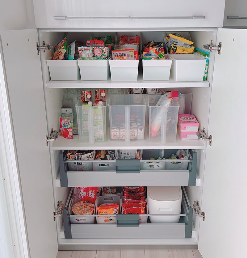 ゆったりと収納し、食品ロスをなくす
