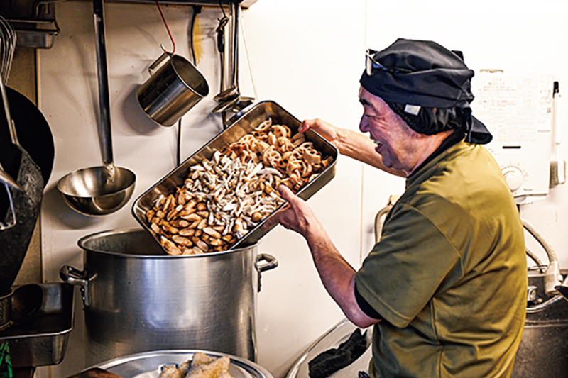 さつまいもは最後に入れる