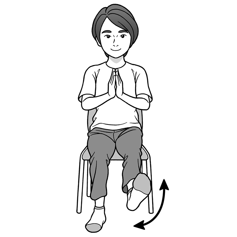 「タン」同時に手を叩く、足指のつけ根（イラスト／勝山英幸）