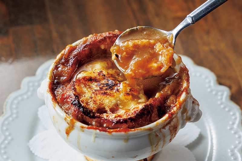 「ジビエの濃縮フォン オニオングラタンスープ」