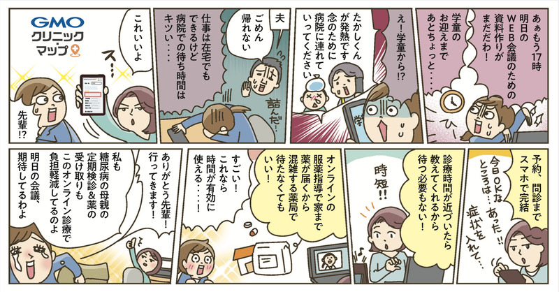 予約、診察、薬の配送までをスマホで完結