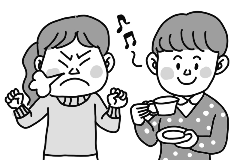 根性でエネルギーをすり減らすより、幸せでいることの方が、意志の力が持続する（イラスト／かたおか朋子）