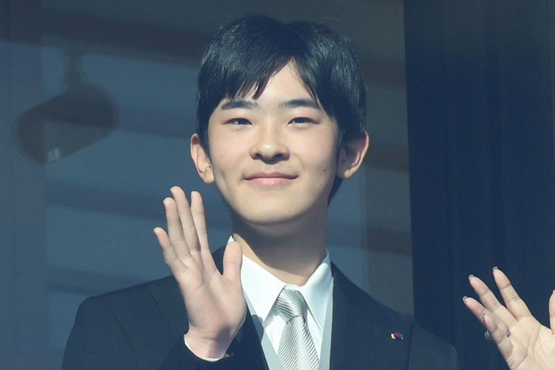 新年一般参賀では計5回、お出ましになられた悠仁さま（2026年1月、東京・千代田区。撮影／黒石あみ）