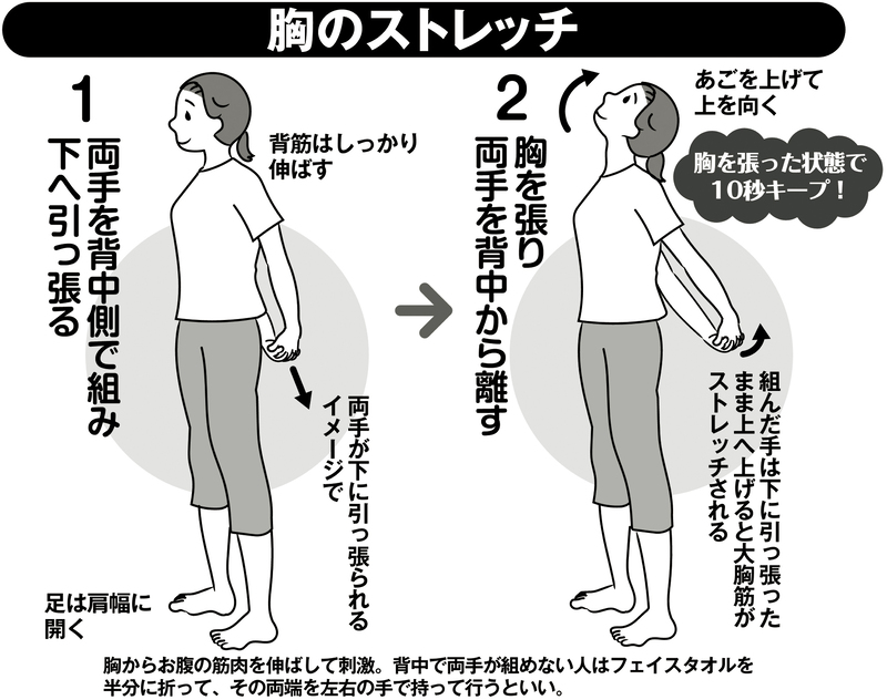 胸のストレッチ