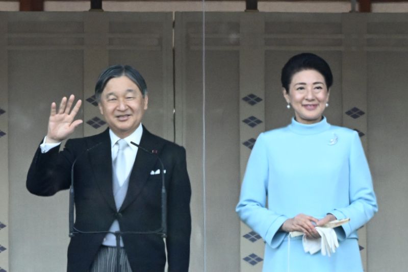 国民を優しい眼差しで見つめる雅子さま。（2026年1月、写真／JMPA）