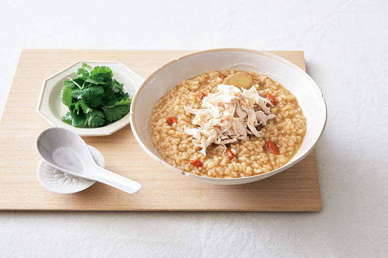 「ささ身の中華茶がゆ」