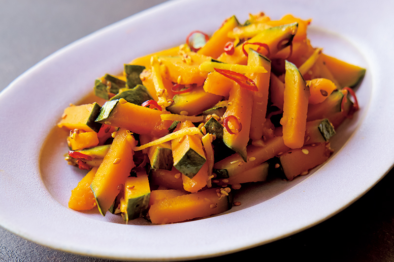 しょうがでアクセントをプラス「かぼちゃのしょうがきんぴら」