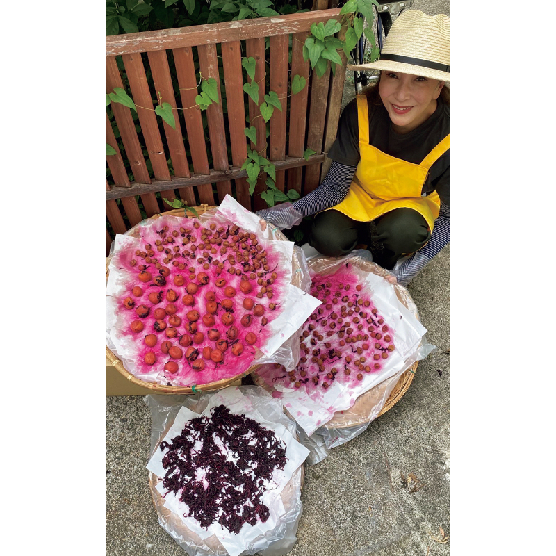 「梅干しは毎年漬けています。地方出張でホテルの朝食だけだと落ち着かなくて、梅干しだけは持っていきます」（安藤さん）