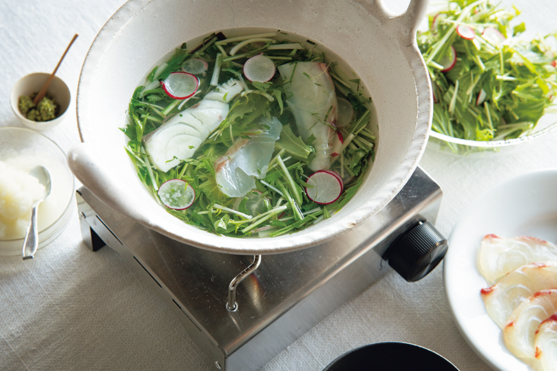 「真鯛の香味ハリハリ鍋」