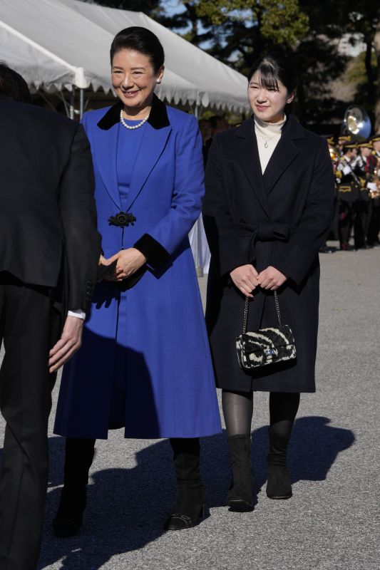 年頭視閲式ではクールなモノトーンコーデを披露。（2026年1月、写真／JMPA）