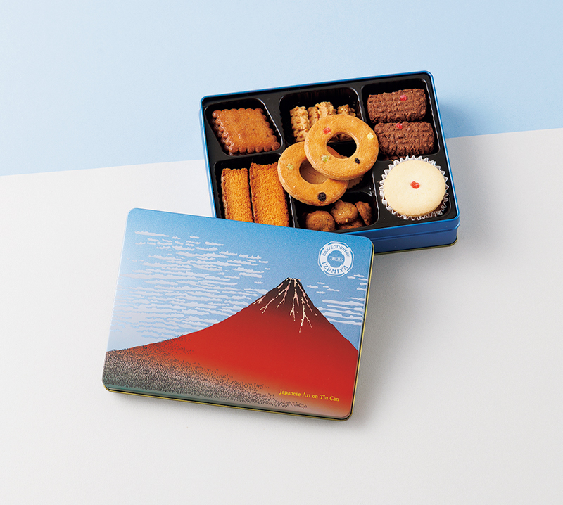 「泉屋東京店」赤富士アート缶（撮影／玉井幹郎）