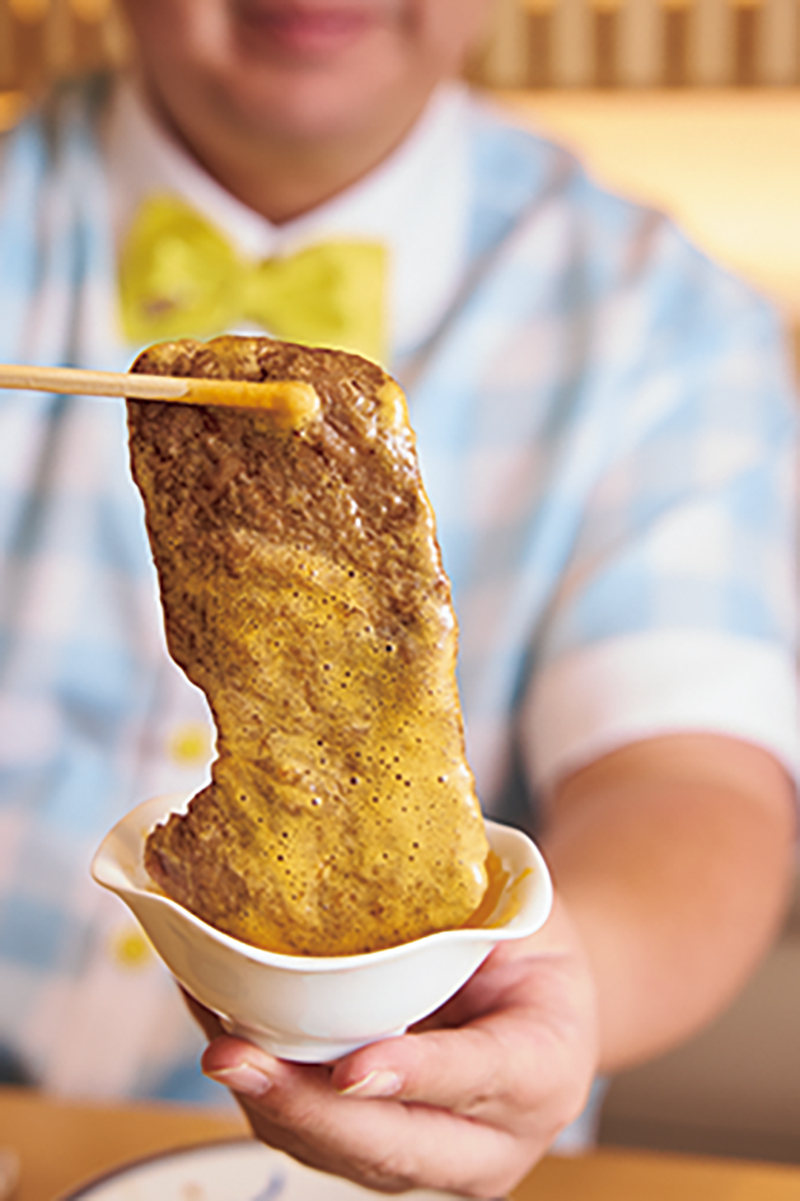 濃厚卵だれで！（撮影／鈴木泰介）