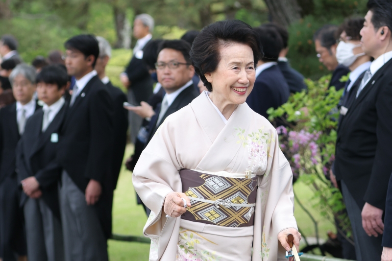 園遊会に参加された華子さま。（2025年4月、写真／JMPA）